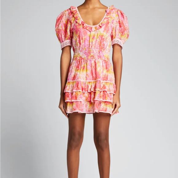 NWOT LoveShackFancy Safiya Dress in Swaying Coral. - Picture 2 of 13